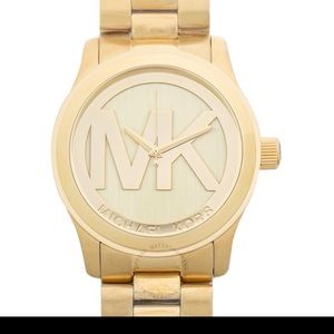 Michael Kors Champagne Gold 45mm Stainless Steel Watch W/ Links & Pins  mk-5473